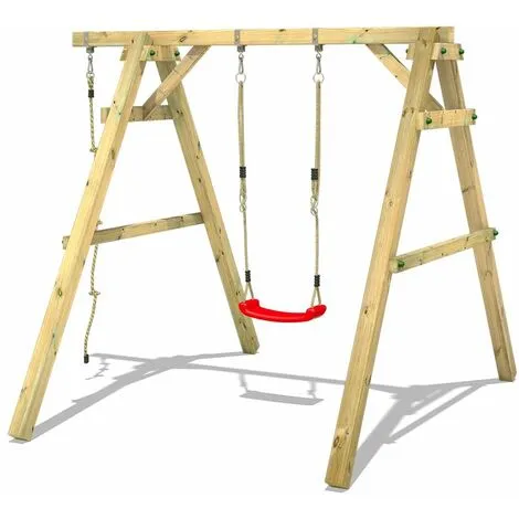 WICKEY Portique Balançoire Aire De Jeux Sky Dancer Prime Avec Extension D'escalade Portique Bois Pour Enfants – Image 2