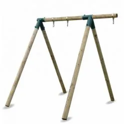 WICKEY Portique Balançoire Aire De Jeux Moonwalker Portique Bois Pour Enfants