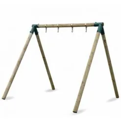 WICKEY Portique Balançoire Aire De Jeux Moonwalker Avec Extension D'escalade Portique Bois Pour Enfants