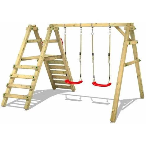 WICKEY Portique Balançoire Aire De Jeux Sky Runner Prime Avec Portique Bois Pour Enfants – Image 2