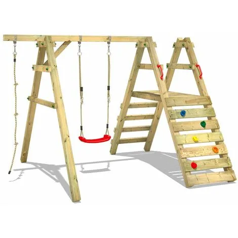 WICKEY Portique Balançoire Aire De Jeux Sky Runner Prime Avec Portique Bois Pour Enfants – Image 3