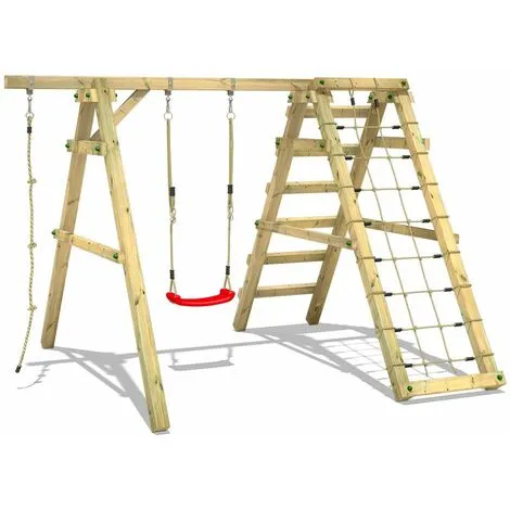 WICKEY Portique Balançoire Aire De Jeux Sky Skipper Prime Avec Portique Bois Pour Enfants – Image 3