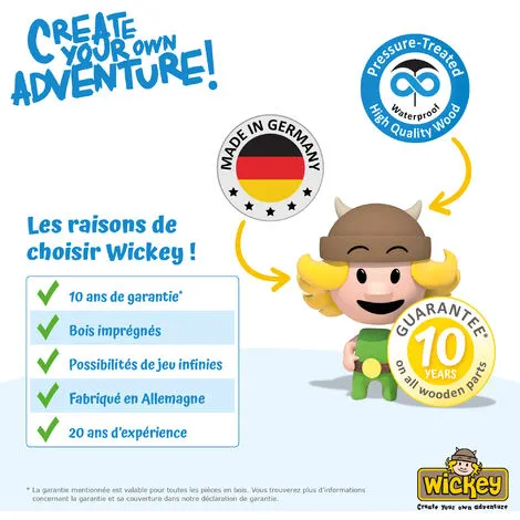 WICKEY Portique Balançoire Aire De Jeux Sky Skipper Prime Avec Portique Bois Pour Enfants – Image 5
