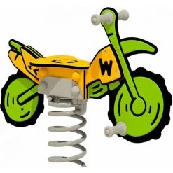 WICKEY Jeu Sur Ressort PRO "Crossey" -Dispositif Testéselon La Norme EN1176 - Pour Aires De Jeu Publiques Et Terrains De Camping