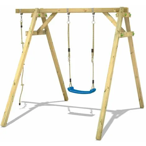 WICKEY Portique Balançoire Aire De Jeux Smart Move Avec Extension D'escalade Portique Bois Pour Enfants – Image 2