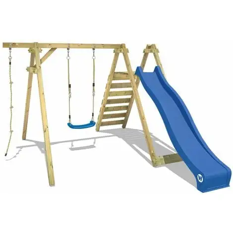 WICKEY Portique Balançoire Aire De Jeux Smart Swift Avec Toboggan Vert – Image 3