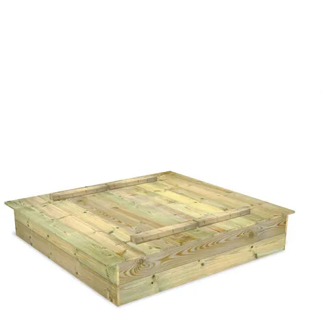 WICKEY Bac à Sable Flippey 130x165x30 Cm Avec Couvercle àcharnière – Image 3